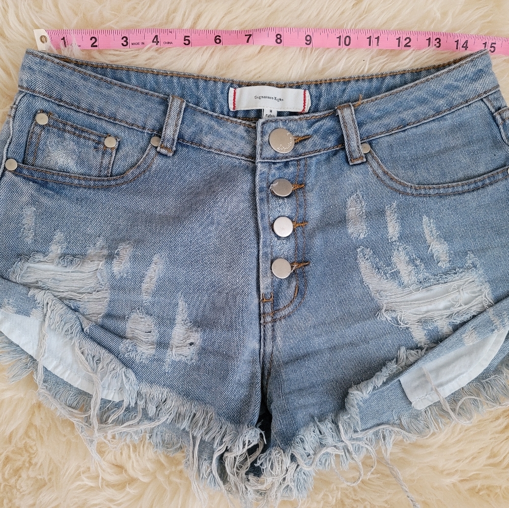 Signature Eight denim shorts